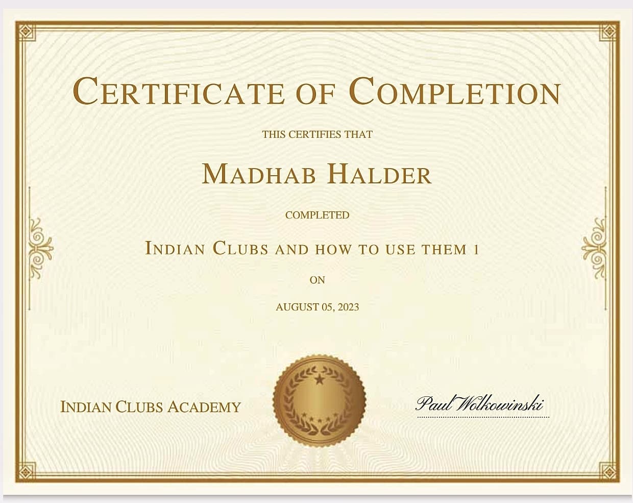 Certificate 2